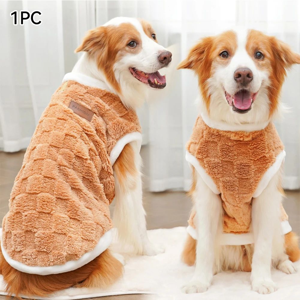1.5-25kg Flannel Roupa para Cães Inverno Quente Suéter Roupa para Pets Golden Retriever Casacos para Cães Moletom Pets Filhote Pulôver Colete