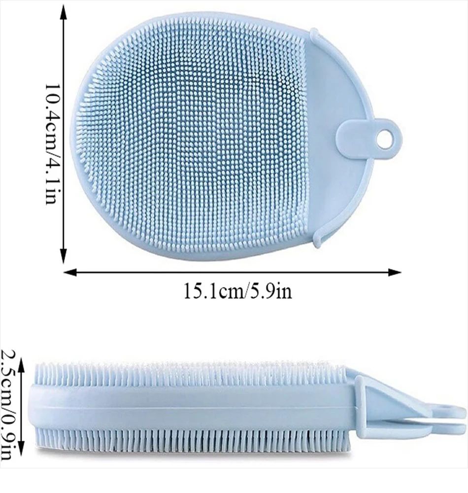 Hook Soft Exfoliating 1pcs Silicone Massage Bath Brush with Bath Gloves Baby Showers Cleaning Brush Remover Scrub Showers Bubble