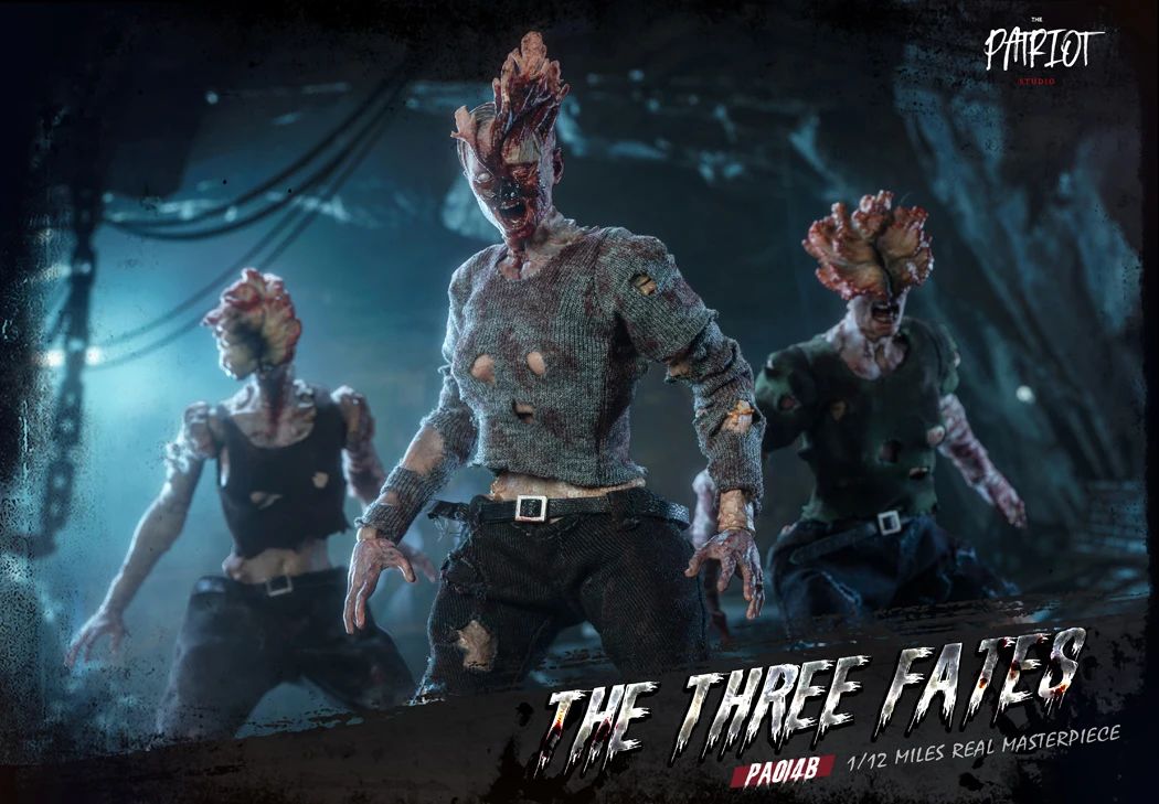 Em Estoque Patriota The Last of Us Clicker Três Destino Zumbi 1/12 Manto de Pano Boneco de Ação Brinquedo de Presente Série Coleção
