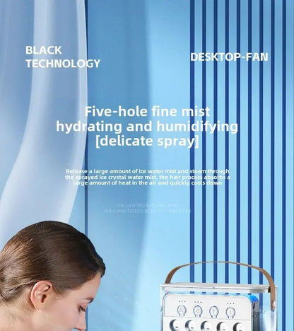 Portable 3 in 1 Mini Ac Air Cooler Fan for Home Products Conditioner Household Small Night LED Humidifier Lights Camping Room