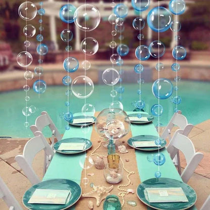 2m Bubbles Circle Garland Banner Under The Sea Themed Party Decor Starfish Jellyfish Wall Hanging Mermaid Birthday Supplies