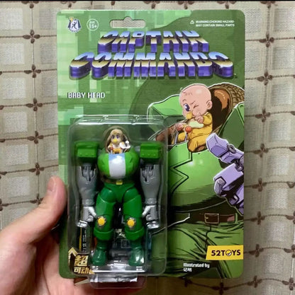 Em estoque 52TOYS CAPCOM Captain Commando Boneco Mack The Knife Ginzu The Ninja Baby Head Boneco de Ação Estátua Colecionável Modelo