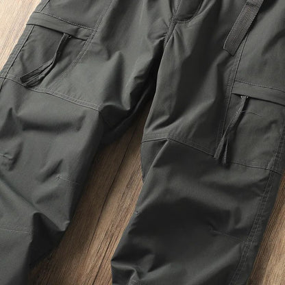 Calças Masculinas de Caminhada ao Ar Livre em Fleece Engrossado Corta-Vento Impermeável Soft Shell Reta Calças de Trabalho Resistentes ao Frio e Quentes