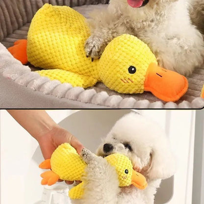 Brinquedo para Cão de Estimação Interativo Resistente a Mordidas Indestrutível Anti-Mastigação com Som de Pato para Aliviar o Estresse