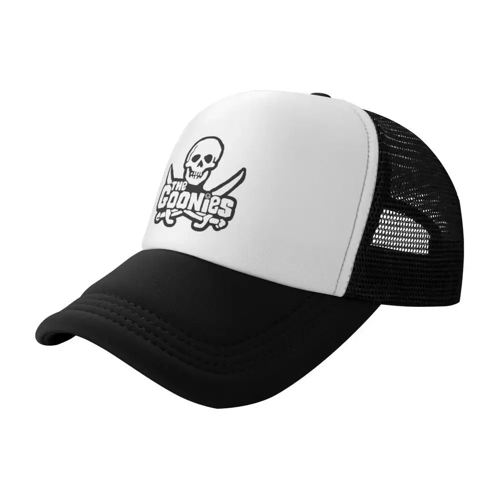 Bonés de Beisebol The Goonies Fashion Sun Caps Chapéu Caveira e Ossos Cruzados Bonés de Sol Respiráveis Bonés Snapback Atacado Novo Boné Trucker