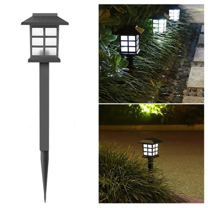 10Pack Outdoor Solar Lawn Lights Retro Small House Lamp Courtyard Garden Decoration Small Night LEd Inserted Small Palace Lights