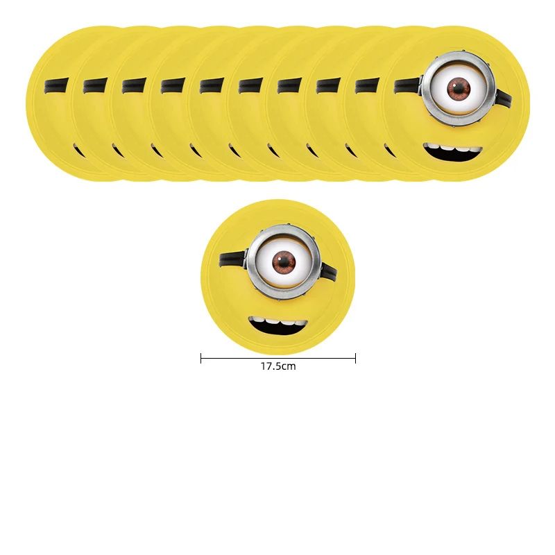 Anime Minion Themed Party Decorations Party Tableware Set Plates Cups Birthday Balloons Big Eye Yellow Man Party Favors Supplies