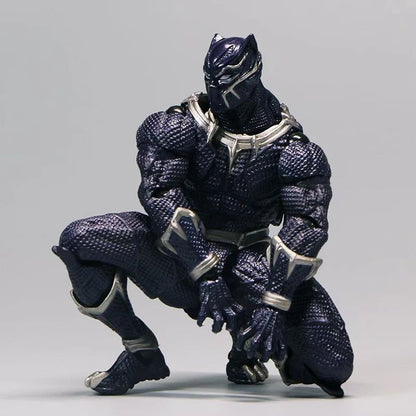 Amazing Yamaguchi Black Panther Action Figure Collection Model 15cm Kaiyodo Revoltech #030 Marvel T Challa Movable Figurine Toys