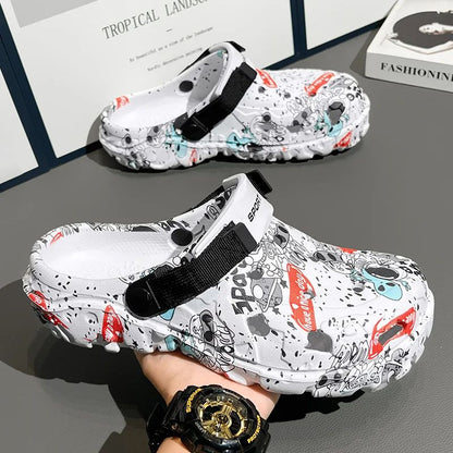 Men Shoes Slippers Men Garden Flat Sandals Platform Sandals Man Summer Sandals 2025 Male Sneakers Outdoor Flip Flops Home Clogs