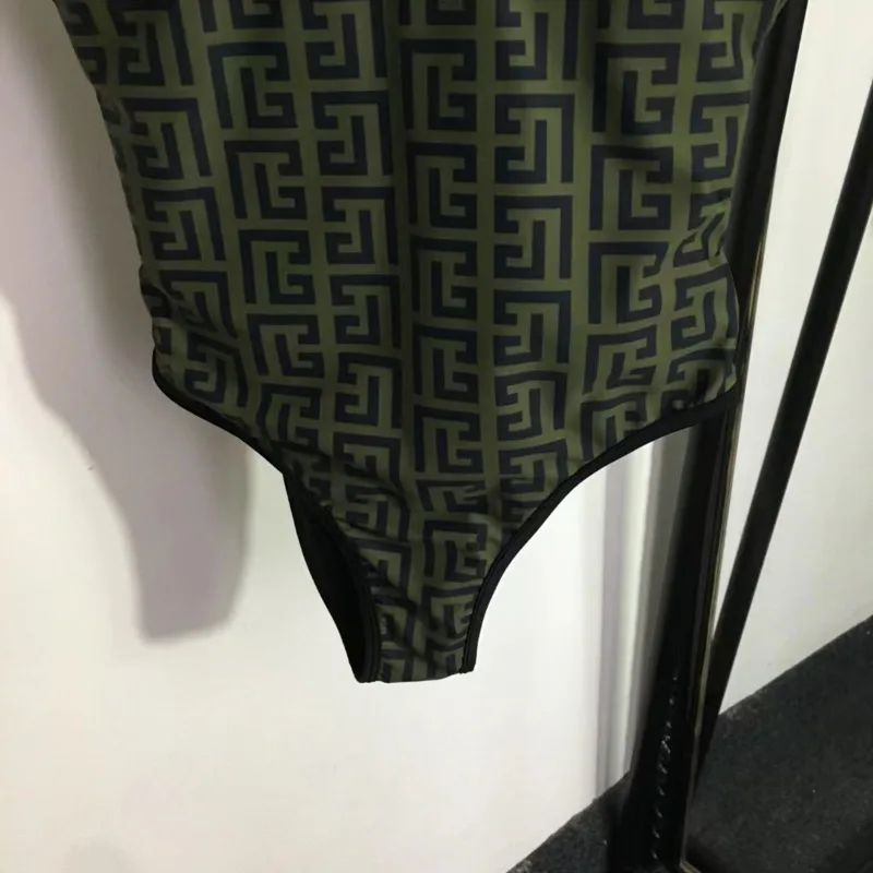 Geometric Printed Fashion Bikinis Sets Lace-up Bra Thong Sexy 2 Piece Swimsuits Solid Beach Style One-piece Bathing Suits Women