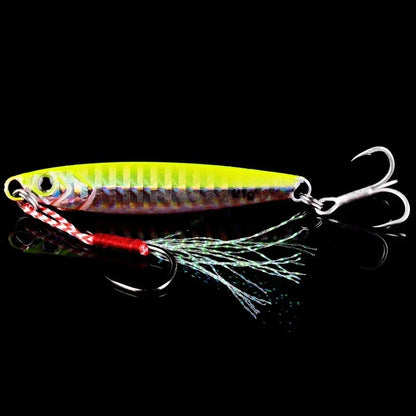 5 unidades de isca artificial de pesca de metal 7g-40g, isca rígida para trolling, isca de pesca para baixo, tralha de pesca de truta, jigs de pesca de truta, iscas de água salgada