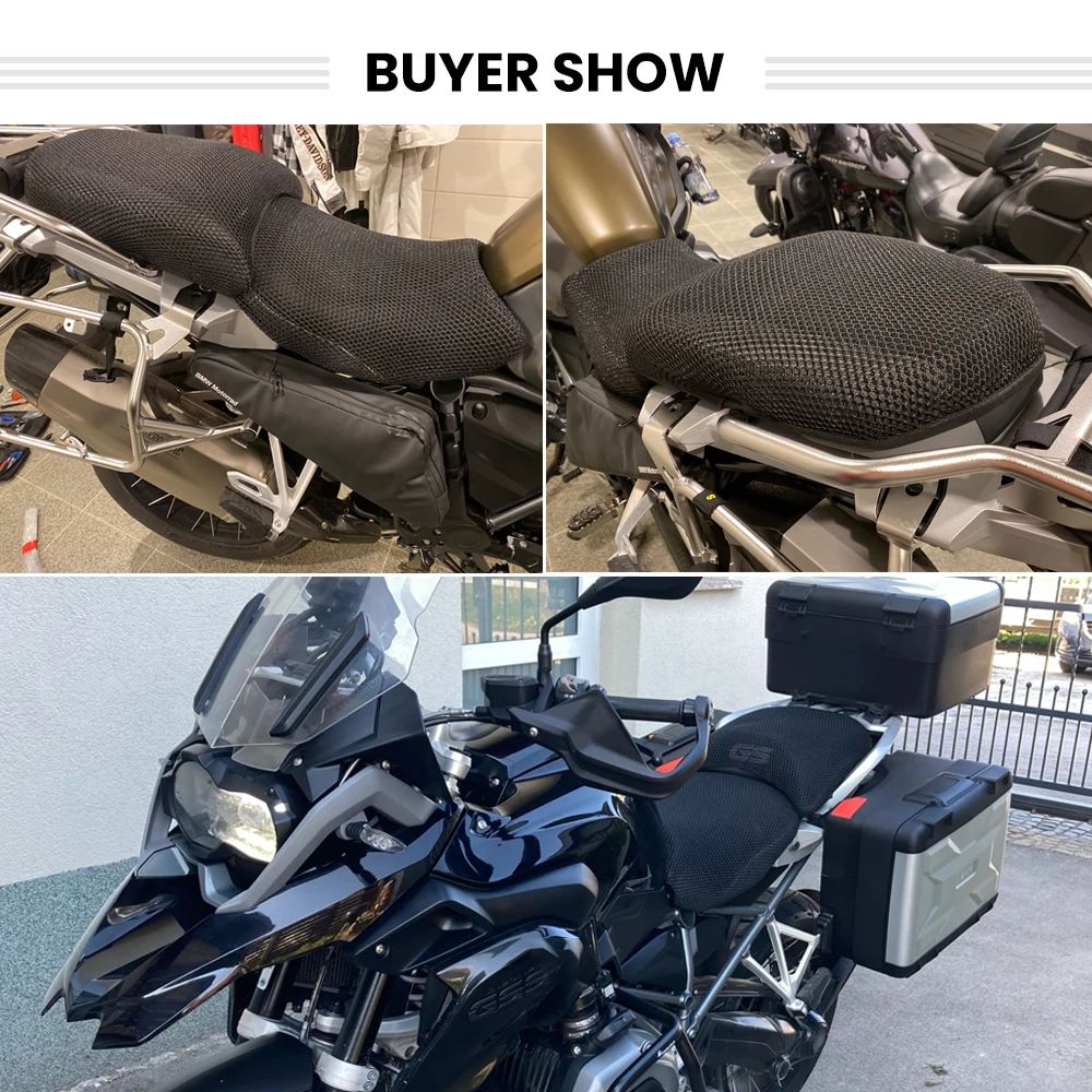 2004-2023 Para BMW R1200GS R1250GS LC Adventure R 1250 GS 1200 Rally ADV Capa de Assento de Moto Confortável para assentos traseiro e dianteiro