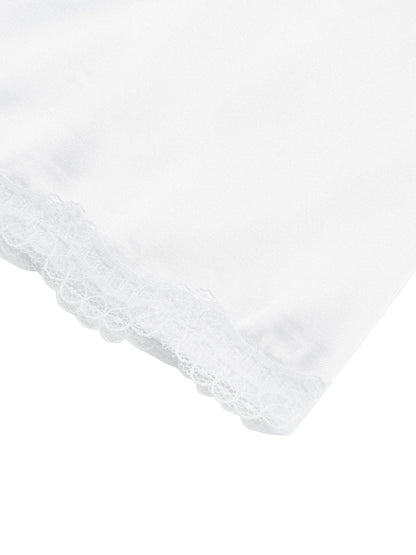 Elastic Waist Inner Lining Midi Skirt Women Solid Color Satin Half Slip Underskirt Long Underskirt for Ladies White/Black/Yellow