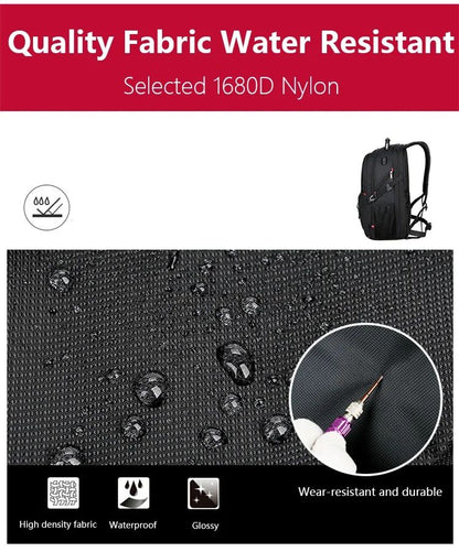 2025 Swiss-Multifunctional bags Durable 17 Inch Laptop Backpack, Travel Bag,College Bookbag,USB Charging Port,Water Resistant