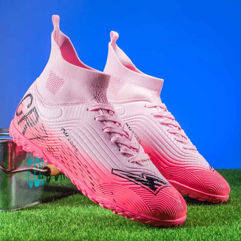 New Men Training Football Boots Ultralight Breathable Professional Soccer Shoes Soft Sport Unisex Grass Cleats Match Sneakers
