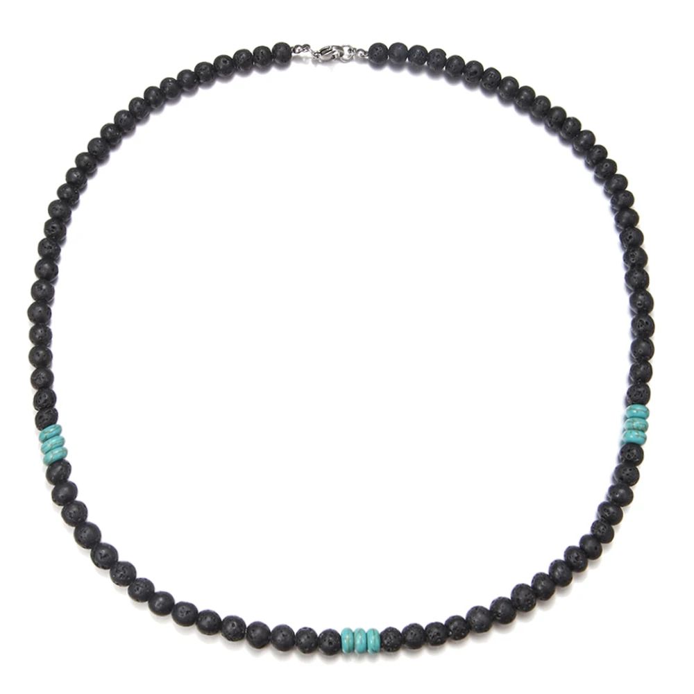 Colar Masculino Artesanal de Contas de Madeira e Argila Colar Fashion Vintage Africano de Contas Brancas para Homens Colar de Surfista de Praia Joias Tribais