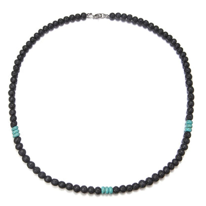 Colar Masculino Artesanal de Contas de Madeira e Argila Colar Fashion Vintage Africano de Contas Brancas para Homens Colar de Surfista de Praia Joias Tribais