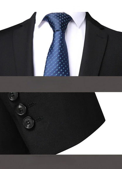 Suit 8XL (Blazer + Trousers) Men Korean Version of The Youth Elegant Fashion Simple Casual Gentleman Best Man Suit 2 Piece Suit