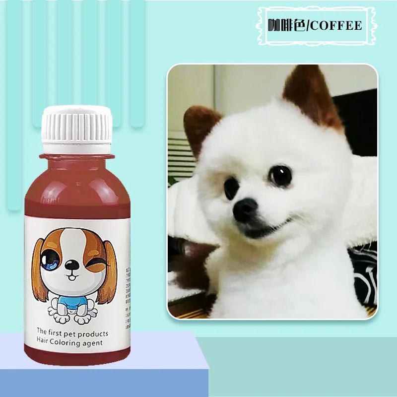 Pasta de Tintura para Pelos de Animais de Estimação Duradoura para Cães, Pasta de Tintura de Poodle Bichon, Removedor de Manchas Coloridas em Pó 100ML