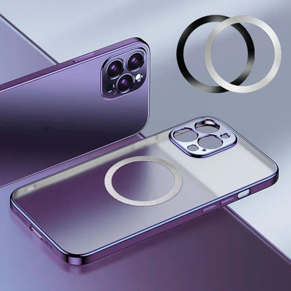 2024 Anel de Chapa de Metal Magnética Universal de Aço Inoxidável para Carregador Sem Fio Magsafe Adesivo de Ferro Ímã Suporte de Telefone para Carro