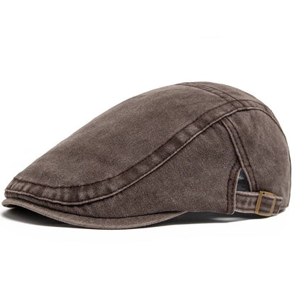 New Vintage Cotton Beret Men Women Fashion Flat Visor Cap Casual Autumn Berets Retro Newsboy Hat Summer Unisex Adjustable