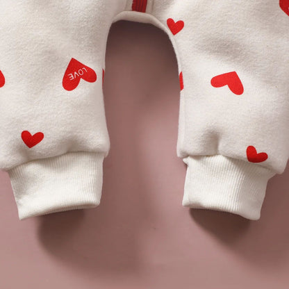 Newborn Baby Romper Love Printed Clothes Hooded Children Girl 0-1 Years Autumn Spring Infant Boy Jumpsuit Outfits 3 6 Months