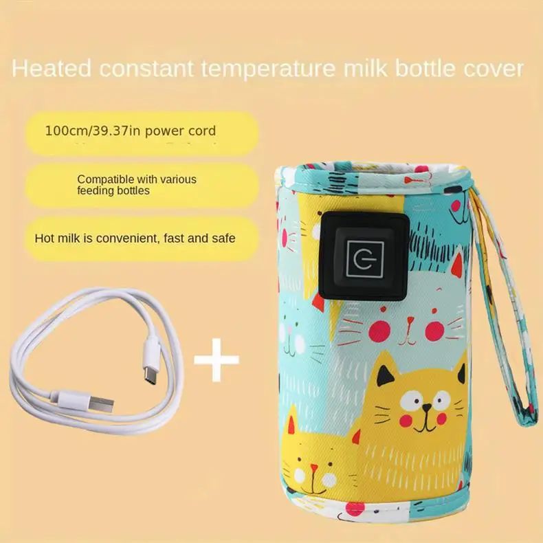 Bottle Warmer Multi Functional Bottle Heater Portable Adjustable USB Insulated Bag Baby Milk Food Warmer Tool Home Car Travel