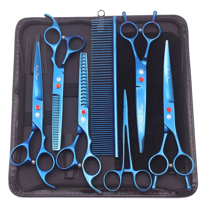 Kit de Tesouras para Tosa Purple Dragon 7" 6.5" de Aço Inoxidável para Pet Tesouras Curvas Tesouras Desbastadoras Tesouras Retas Chunker Z3002