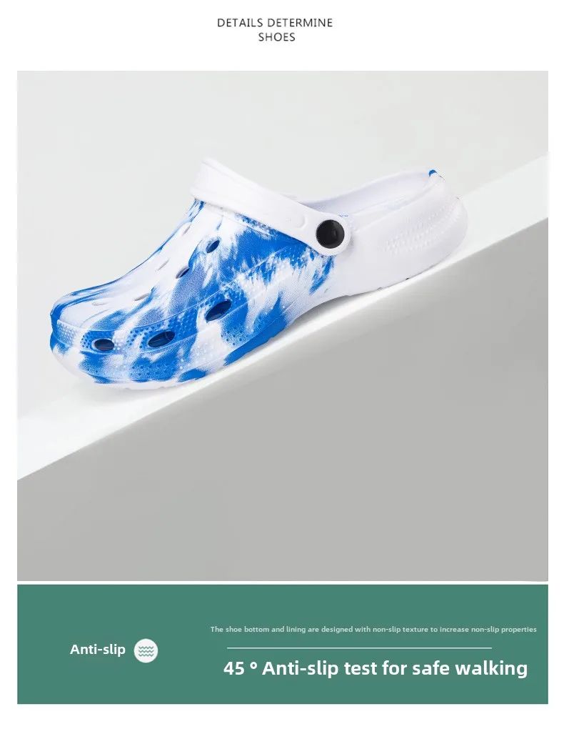 Summer Couple Clog Shoes Fashion Sandals Waterproof Slippers Men Shoes Outdoor Soft Sole Shoes Clogs EVA Beach Home Slipper