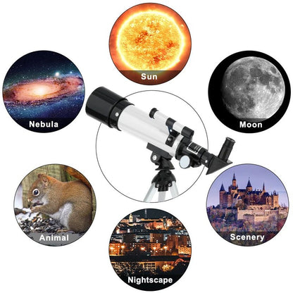 Telescópio astronômico F36050 com grande abertura, alta definição e alta ampliação para observação da lua e das estrelas