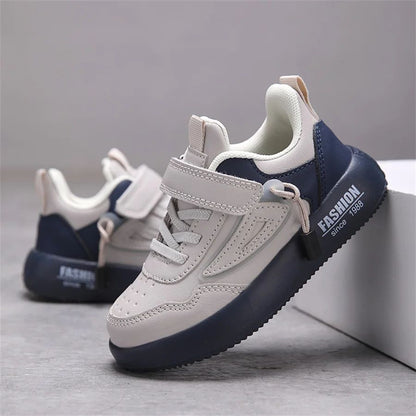 Tenis Sneakers Kids Spring/Autumn New Boys Girls Sports Shoes Casual Board Shoes Leather Soft Soled Children Small White Shoes