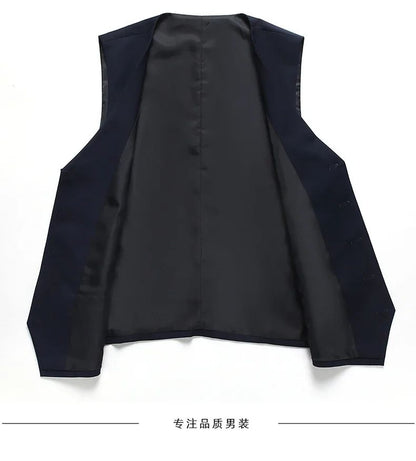 High quality Men Solid color Business - stylish handsome groom best man wedding dress 3/2/1 Single piece optional