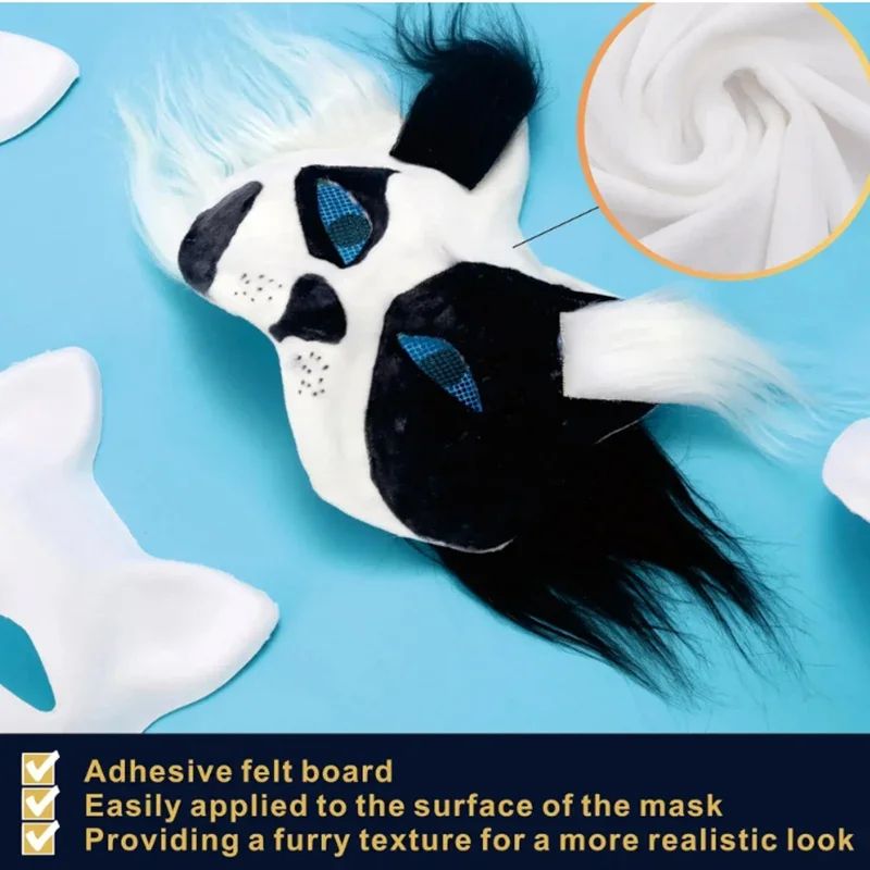 Therian Mask Kit Paper Blank Masks Half Face Hand-painted Cat Mask Diy Masks For Masquerade Cosplay Party Gifts Christmas Gifts