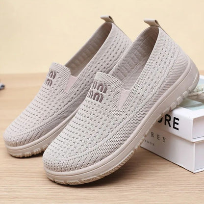Women's Shoes Summer 2025 Breathable Single Shoes with Soft Sole Thick Sole Casual Cloth for Women Free Shippiing Shoes
