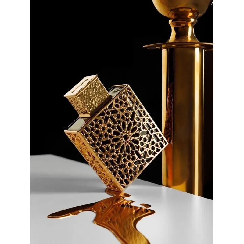 Perfume Gold-Lattice Arabesque Eau De Parfum Opulento Oriental Amadeirado Intrincado Luxuoso Alta Qualidade Fixação Duradoura Spray