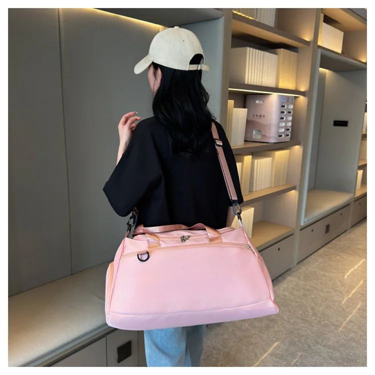 Multifunctional Large Capacity Handbag Waterproof Outdoor Travel Daypack with Wet Dry Shoe Compartment Trendy Fitness Sports Bag