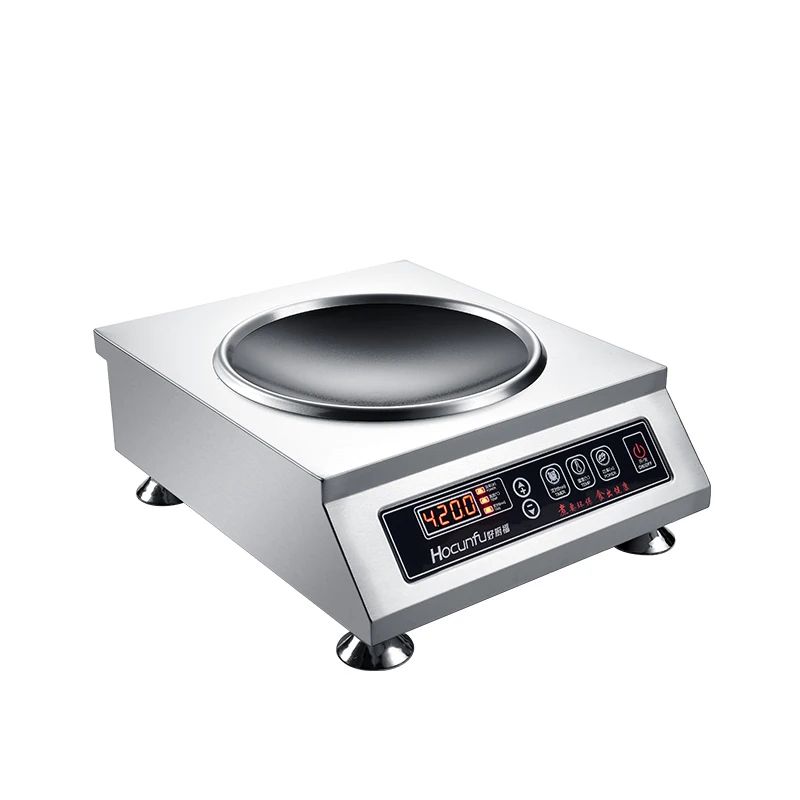 Fogão de indução comercial 3500W côncavo de alta potência fogão elétrico de fritar 4200W wok elétrico fogão de indução