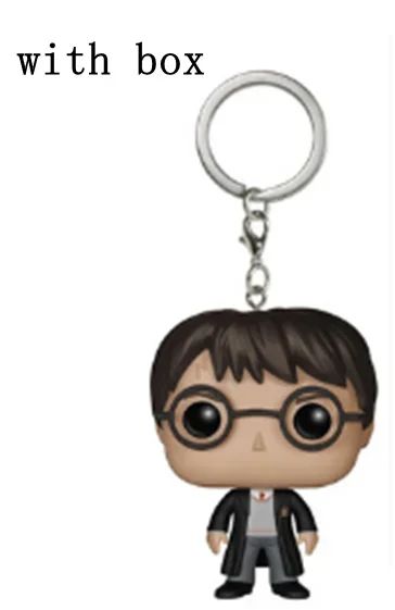 2025 Novo Chaveiro FUNKO Harry com Caixa Ginny Ron Fawkes Hedwig Hermione Pocket Boneco de Ação de Vinil Brinquedos Presentes Decoração