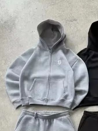 Calça Moletom Bordada Su Jogger Hip Hop Rosa Casual Cintura Elástica Masculina Americana Marinho Y2K Moeda Berlim Street Estilo Anos 2000