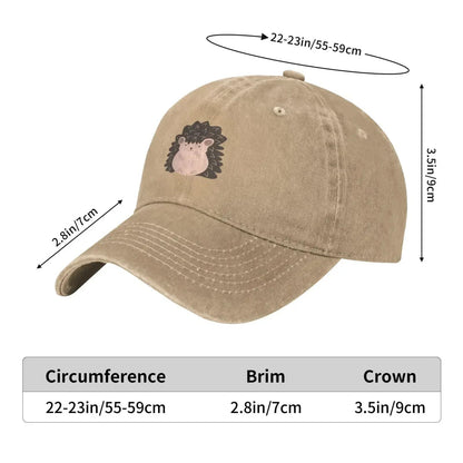 Cute Hedgehog Baseball Cap for Men Women Vintage Trucker Hats Dad Caps for Daily