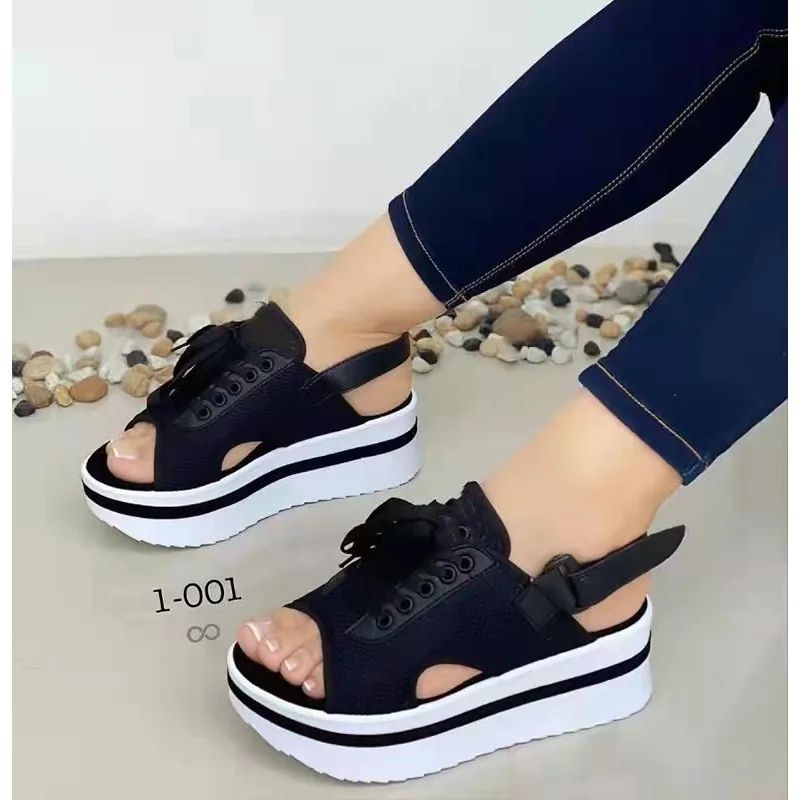 New Fashion Women's Open Toe Flats Casual Platform Sandals Comfortable Designer Elevated Sandals for Women Zapatos De Mujer