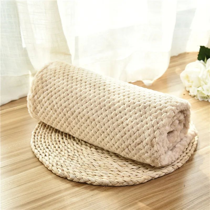 Cobertor macio para animais de estimação, manta de dormir de pelúcia para cães, cor sólida, lavável, almofada de sofá portátil, manta quente para gatos, tapete doméstico para o inverno