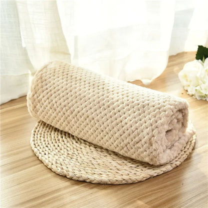 Cobertor macio para animais de estimação, manta de dormir de pelúcia para cães, cor sólida, lavável, almofada de sofá portátil, manta quente para gatos, tapete doméstico para o inverno