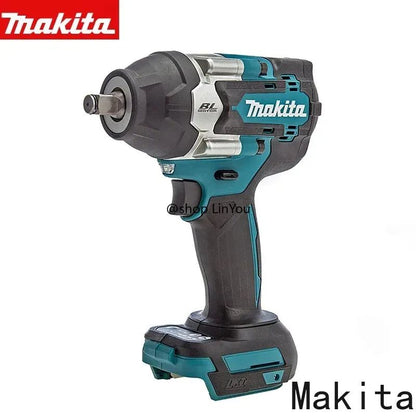 Parafusadeira Elétrica Sem Escova Makita DTW700, Furadeira Recarregável, Bateria e Carregador 18V, Fresadora para Madeira