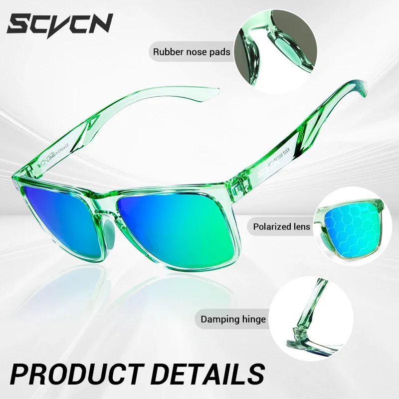 SCVCN Polarized Sunglasses Baseball Cycling Glasses UV400 Bike MTB Dark Glasses Sports Eyewear Bicycle Outdoor Cycling Equipment