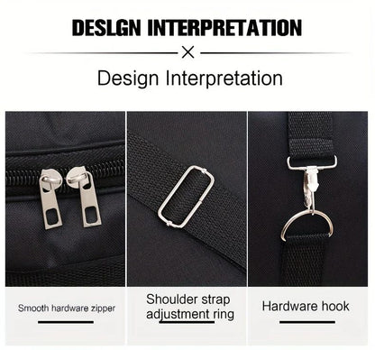 Men Nylon Travel Duffel Bag Large Capacity Handbag Portable Outdoor Carry Luggage Convenient Practical Male's Weekend Gym Bag