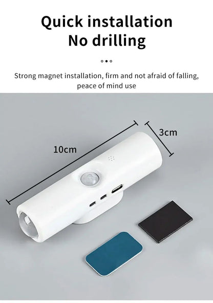 Smart RGB Gradient Wall Light Motion Sensor Magnetic Rechargeable Wall Sunset Lamp for Bedroom Closet Garden Room Decoration