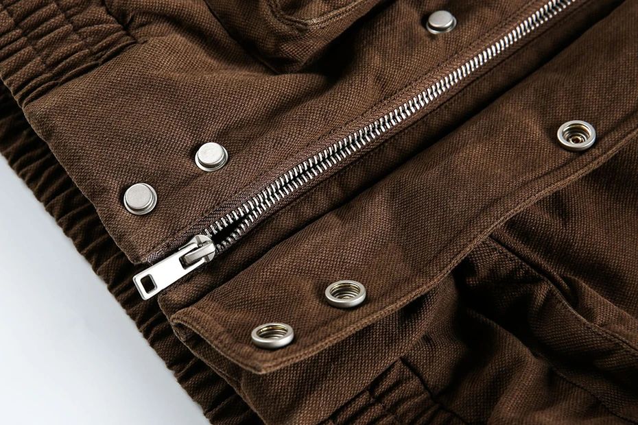 ?Mirrordust?Winter Jackets Men Thicken Warm Coat Vintage Loose Padded Jackets Big Pocket Fur Collar Jackets Outwear Unisex