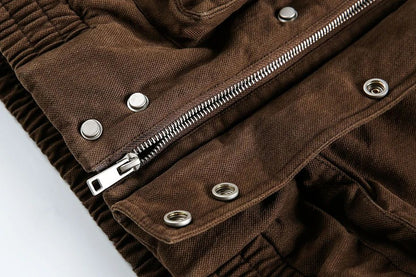 ?Mirrordust?Winter Jackets Men Thicken Warm Coat Vintage Loose Padded Jackets Big Pocket Fur Collar Jackets Outwear Unisex