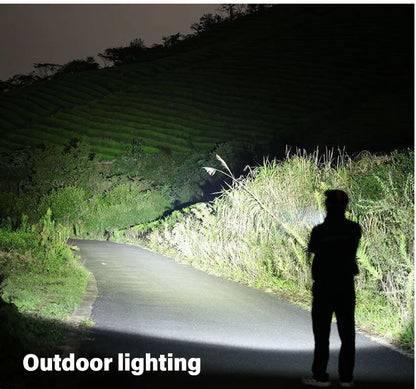 Portable Strong Light LED Flashlight Rechargeable Telescopic Zoom Torch Safety Emergency Light for Outdoor Camping Cycling Lamp